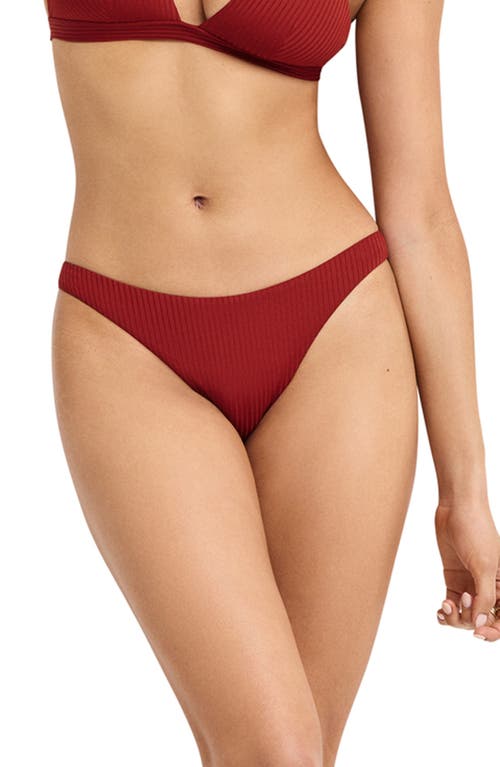 Vitamin A ® California High Leg Bikini Bottoms In Burgundy