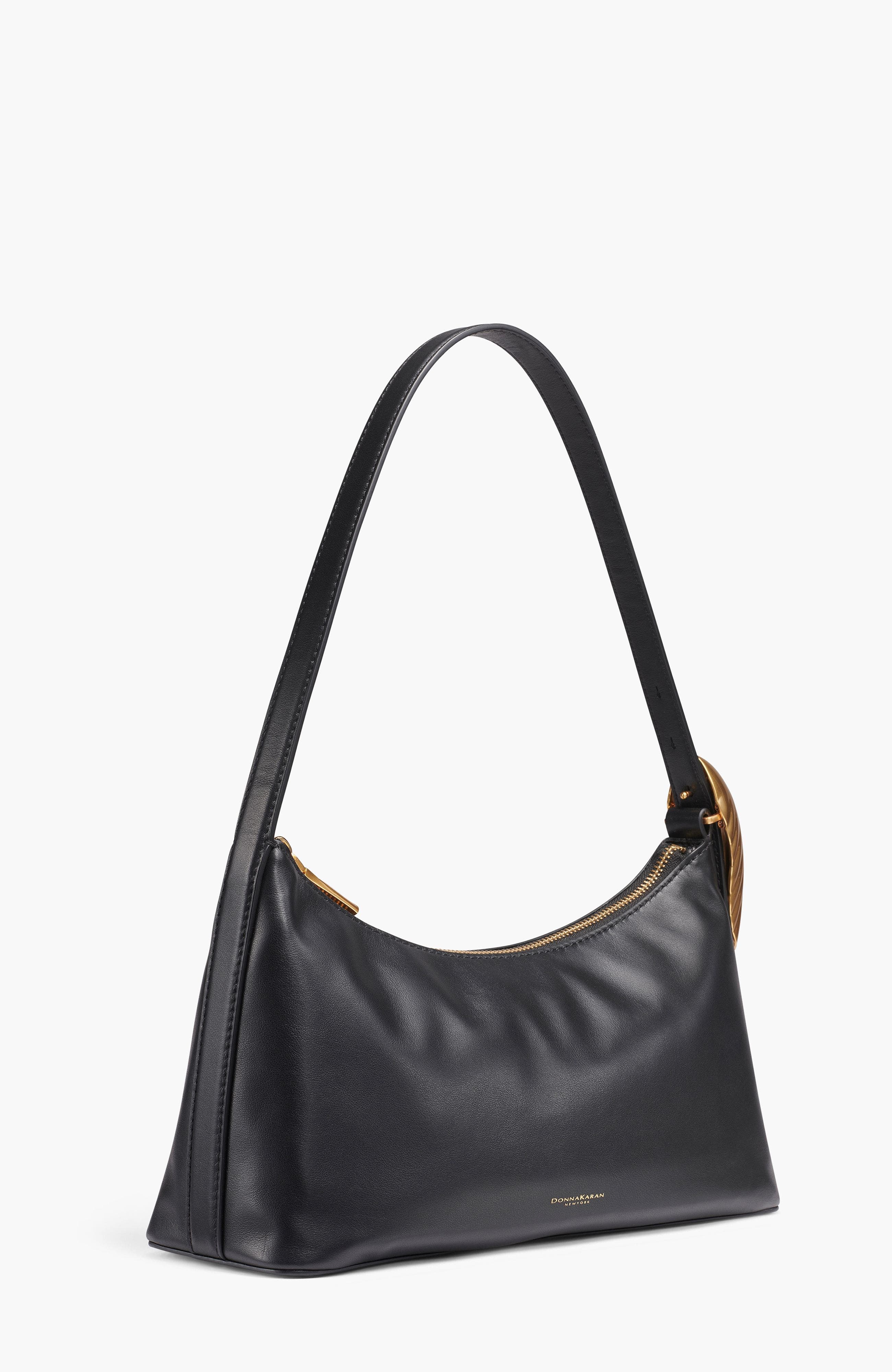 Donna Karan New York Georgette Shoulder, Alternate, color, Black/Gold