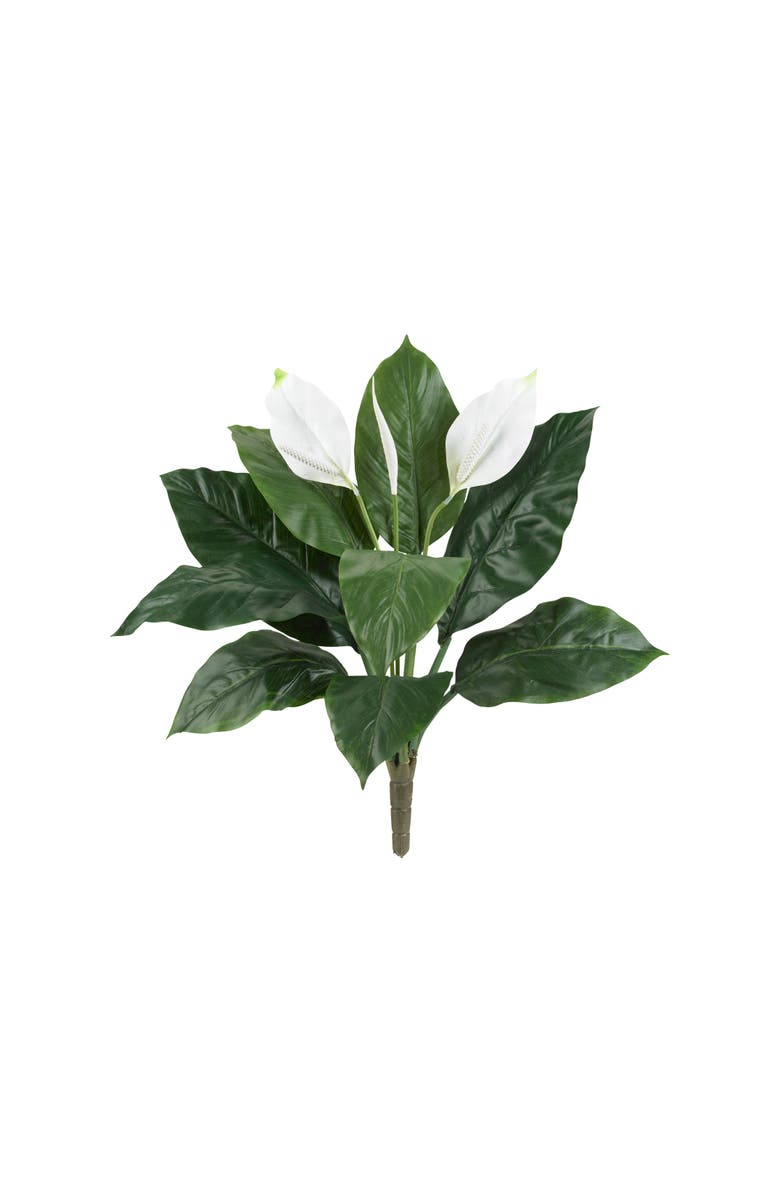 NEARLY NATURAL 24-in Spathiphyllum Artificial Plant, Main, color, Green