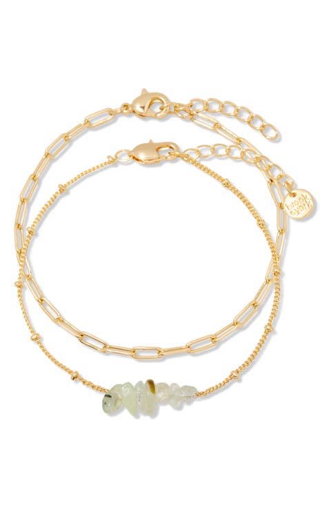 Alex Stacked Bead & Link Bracelet Set
