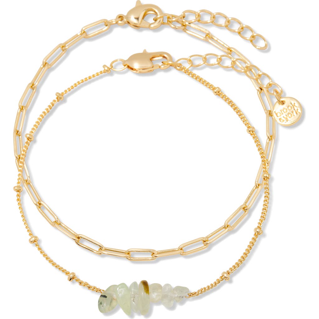 Brook & York Brook And York Alex Stacked Bead & Link Bracelet Set In Gold August
