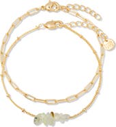 Brook and York Alex Stacked Bead & Link Bracelet Set