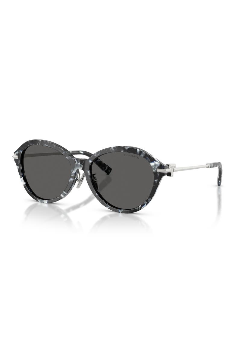 56mm Round Sunglasses, Alternate, color, HAVANA MADREPERLA / DARK GREY