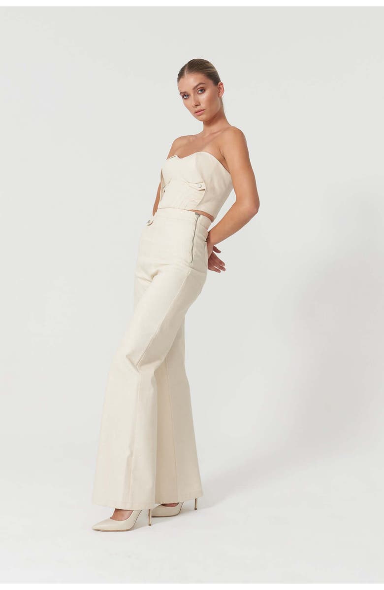 Jendue Chaby Wide Leg Pants, Main, color, Ecru