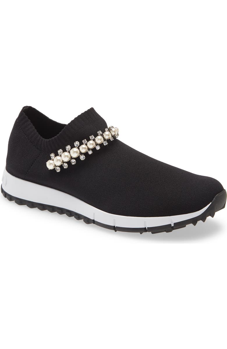 Jimmy Choo Verona Embellished Knit Sneaker, Main, color,