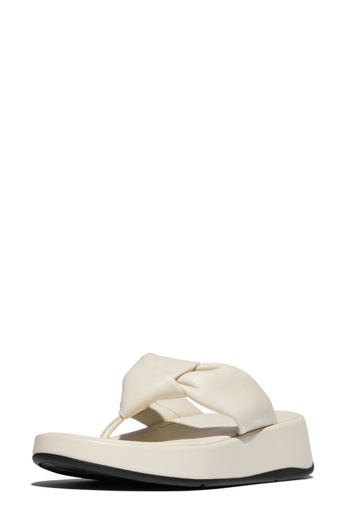 Fitflop Womens Mode Knot-strap Leather Flatform Sandals B In Paris Beige