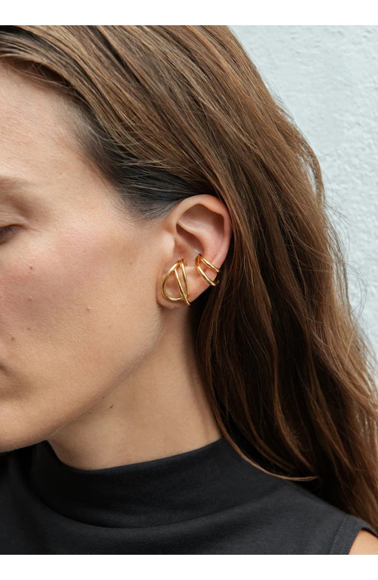 Otiumberg 14kt Gold Double Ear Cuff, Alternate, color, Yellow Toned Gold
