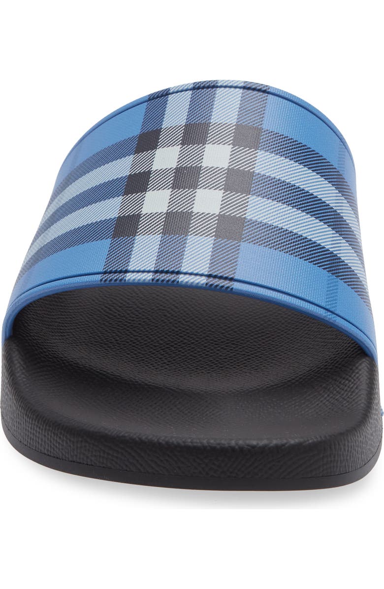 Burberry Furley Check Slide Sandal, Alternate, color, Cornflower Blu Ip Ck