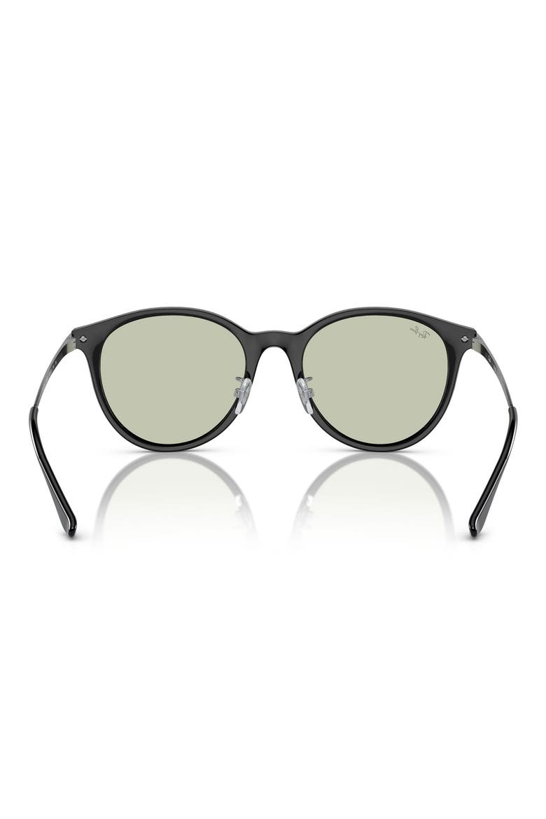 55mm Square Sunglasses, Alternate, color, BLACK / LIGHT GREEN
