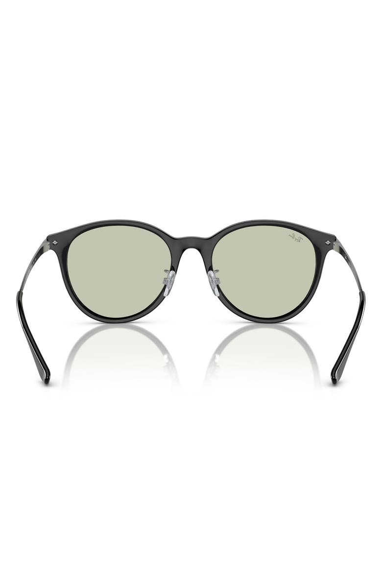 Ray-Ban 55mm Square Sunglasses, Alternate, color, Black / Light Green