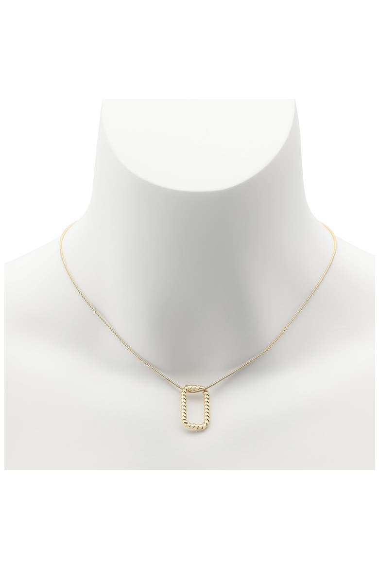 Rope Hexagonal Pendant Necklace, Alternate, color, GOLD