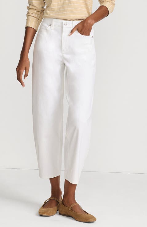 Recover High Rise Barrel Leg Ankle Jeans