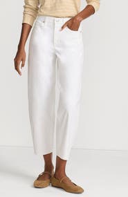 Lands' End Recover High Rise Barrel Leg Ankle Jeans