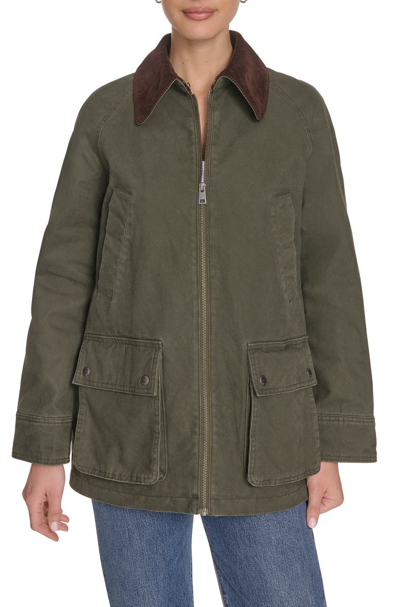 Levi's Four Pocket Barn Jacket, Main, color, Olive Night