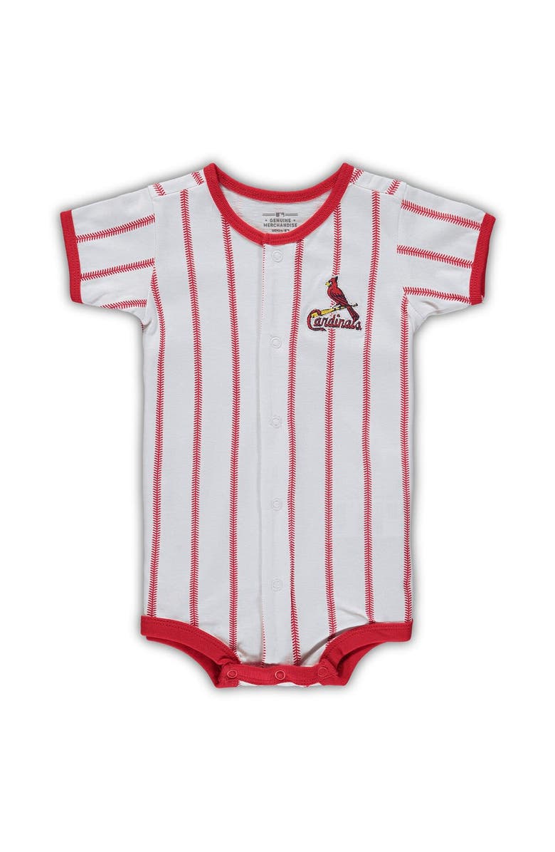Outerstuff Infant White St. Louis Cardinals Pinstripe Power Hitter Coverall, Alternate, color, White