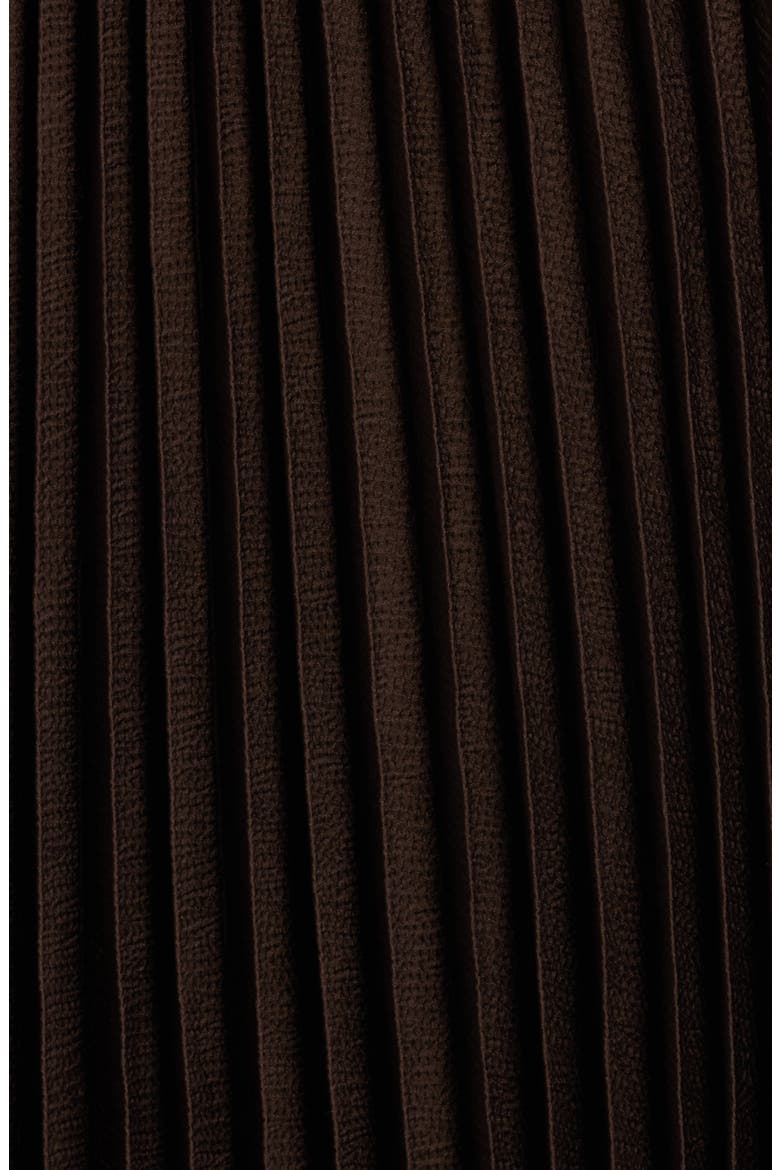 The Ayla Pleated Midi Skirt, Alternate, color, BISTRO BROWN