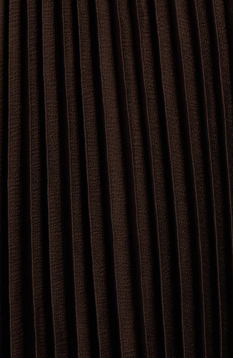 Elie Tahari The Ayla Pleated Midi Skirt, Alternate, color, Bistro Brown