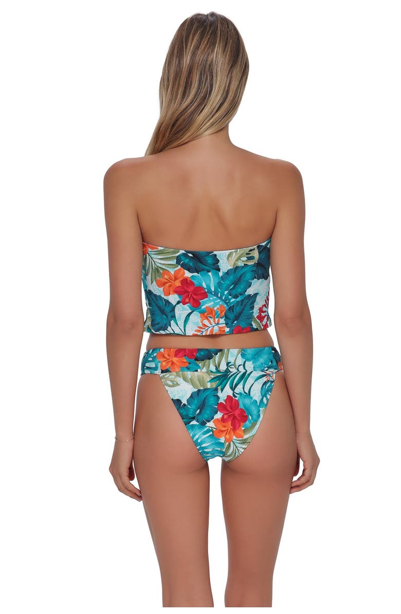 Swim Systems Dolly Crop Top Bikini Swimsuit, Alternate, color, Tiki Tango Rib