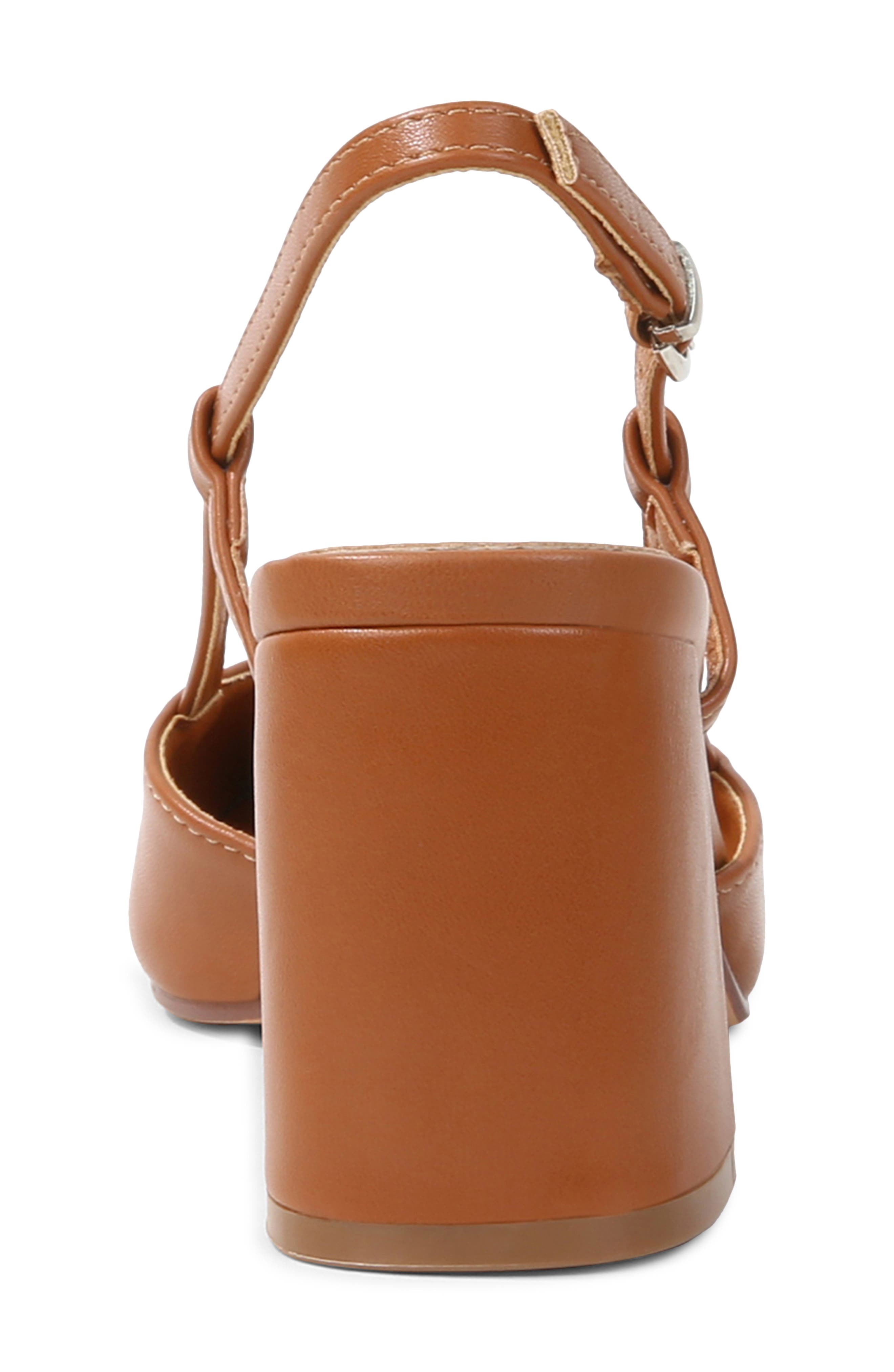 Calla Faux Leather Slingback Pump, Alternate, color, CAMEL