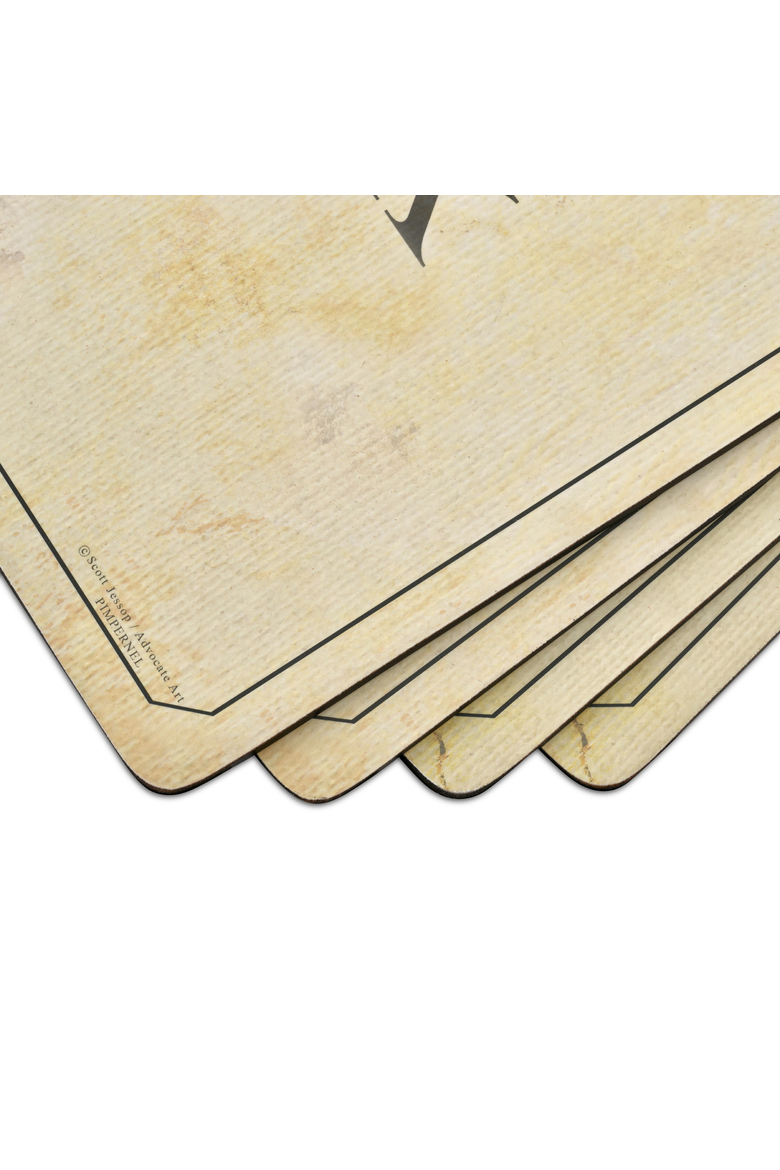 Vin de France Set of 4 Cork Back Placemats, Alternate, color, Multi