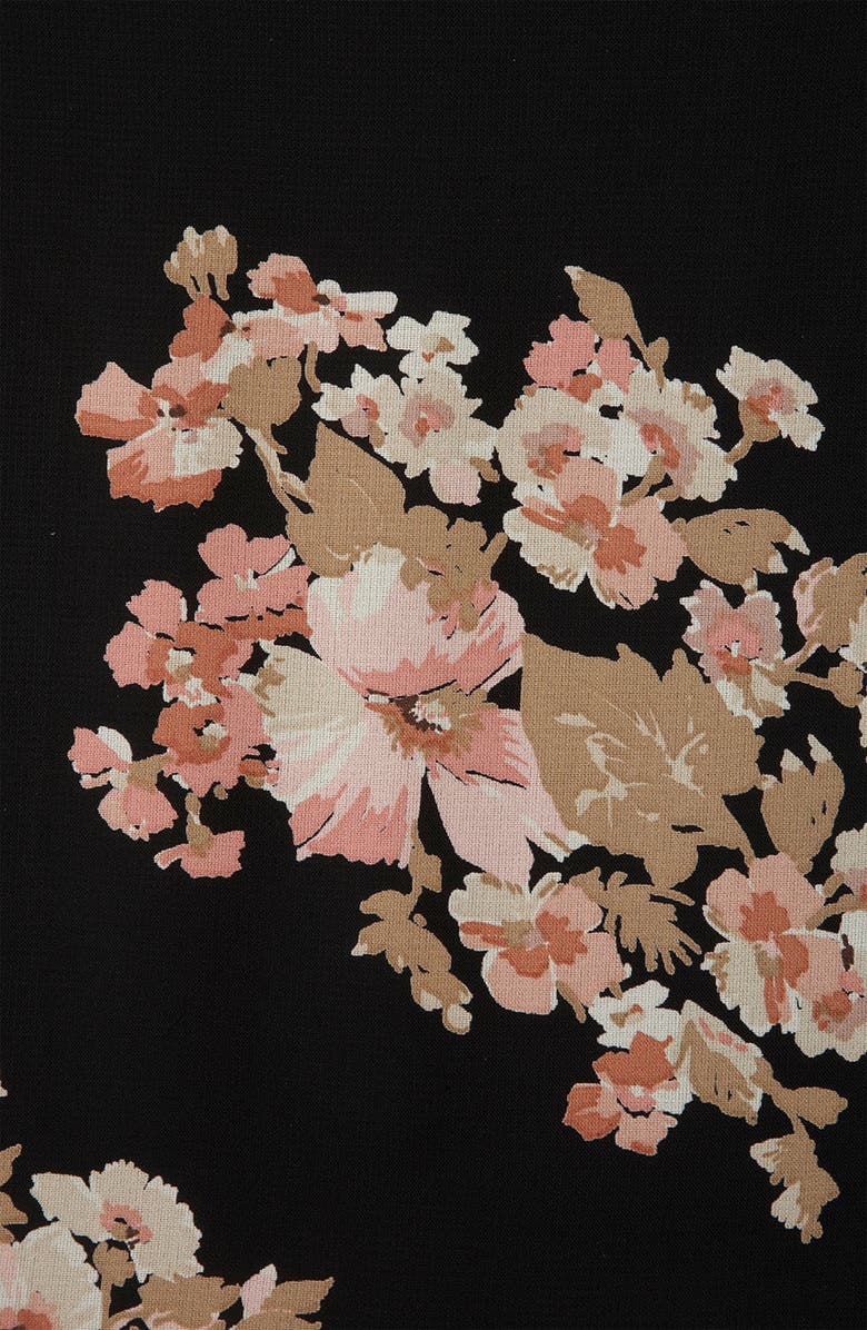 Topshop Floral Print Cutout Back Maternity Tunic, Alternate, color, 