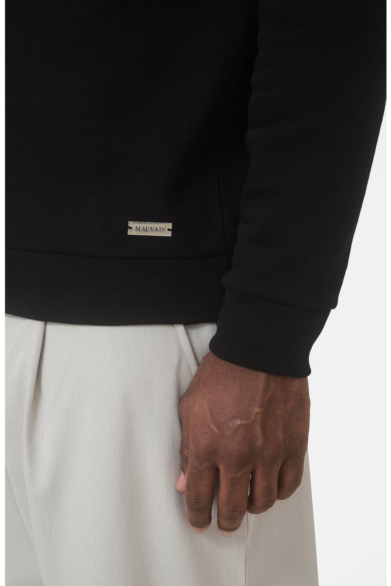 Ricamo Regular Logo Crew Sweatshirt, Alternate, color, Black