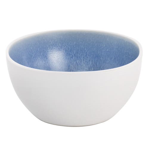 Gibson Elite 16 Piece Reactive Glaze Stoneware Dinnerware Set In White