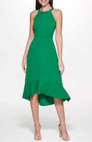 Kensie Pebble Crepe Midi Dress