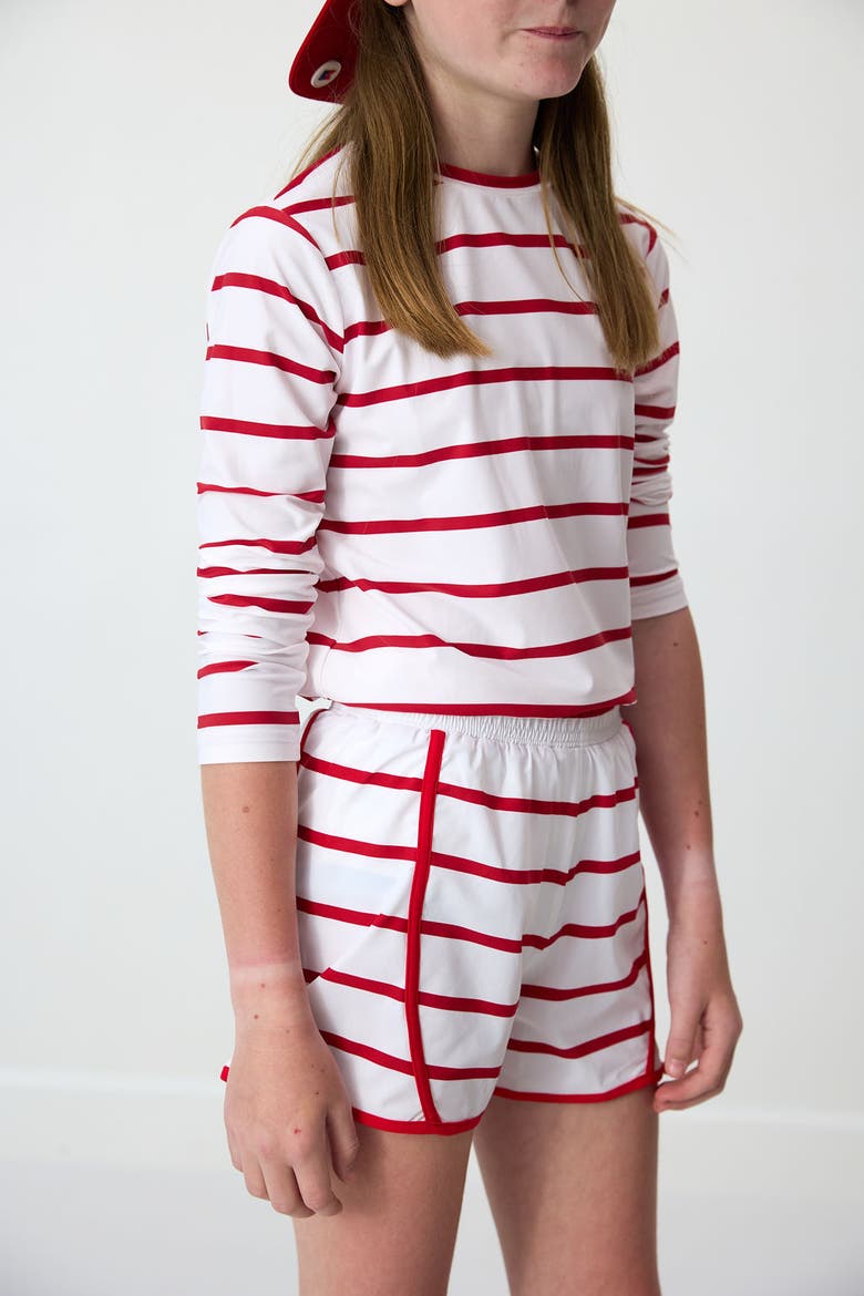 Girls Long Sleeve Practice Tee, Alternate, color, Red Stripe