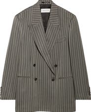 Dries Van Noten Bliss Stripe Double Breasted Blazer
