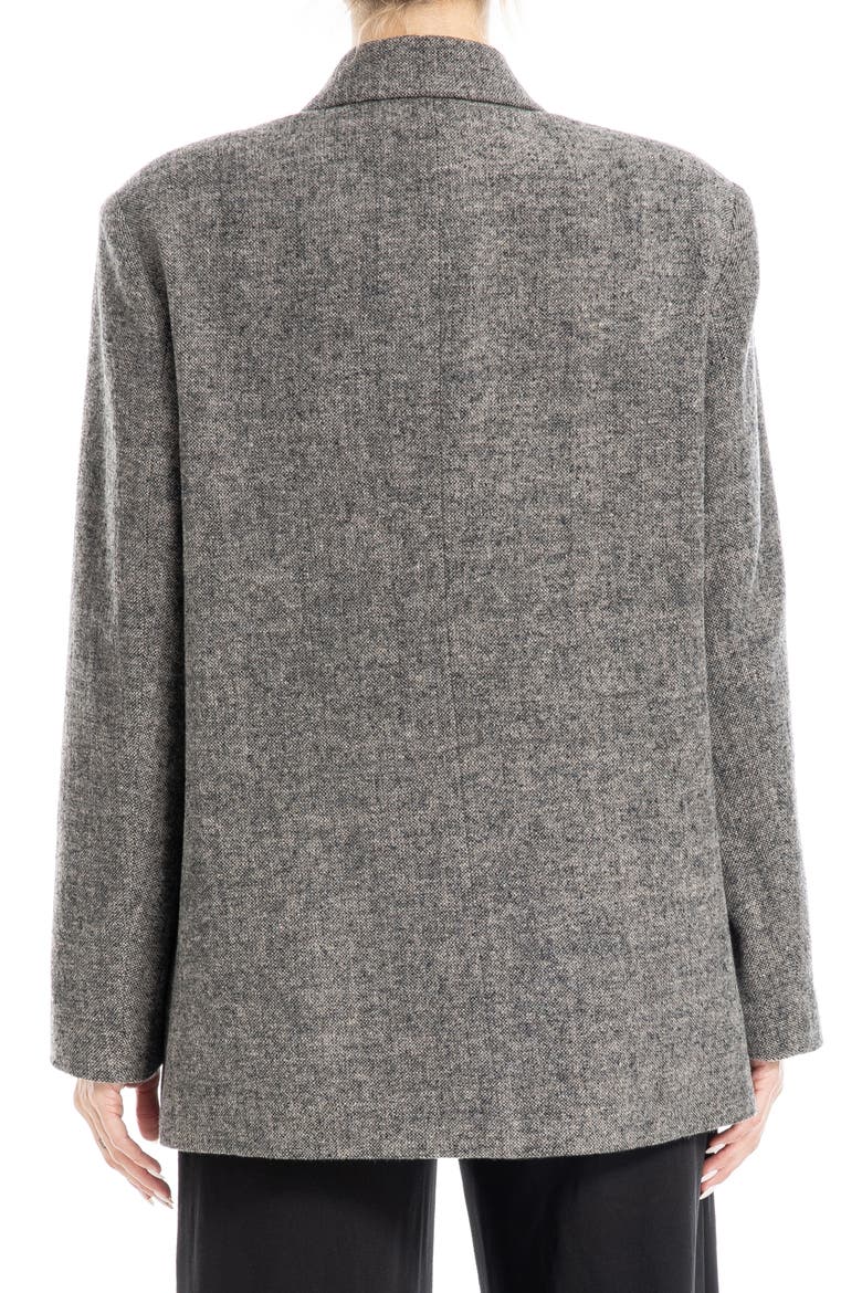 Oversize Double Breasted Tweed Jacket, Alternate, color, GREY SPECKLE
