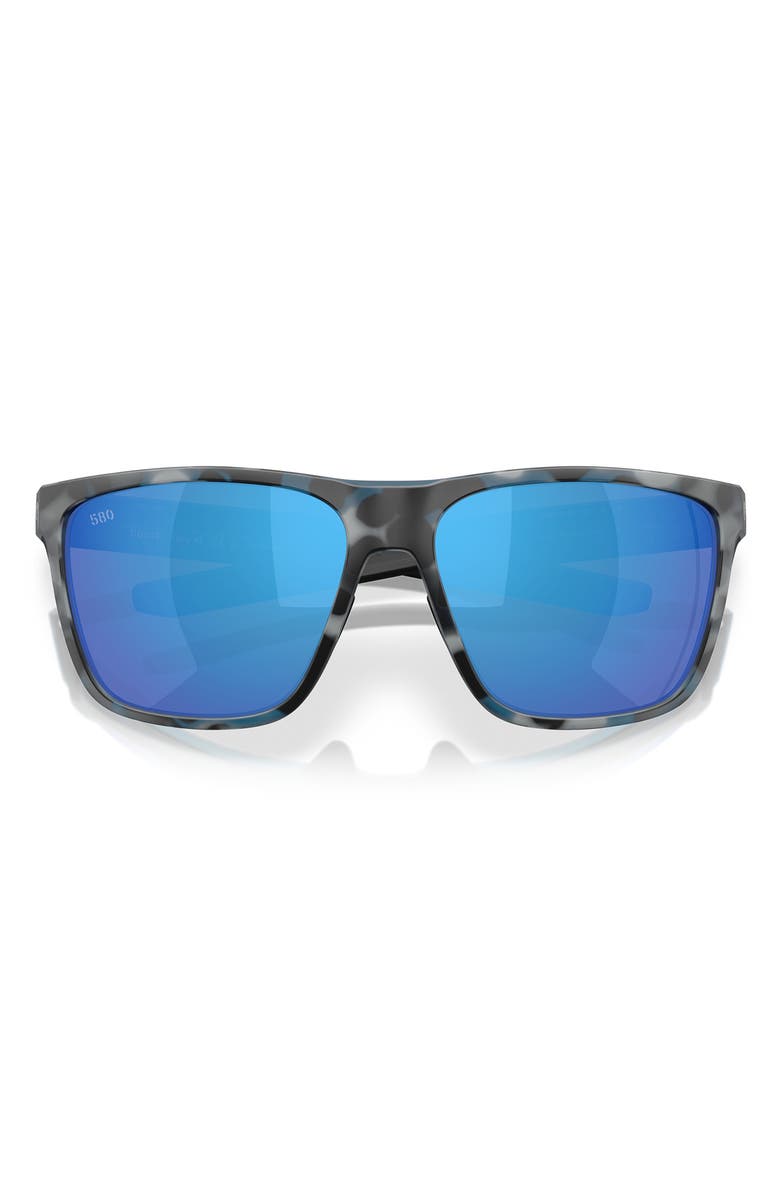 Costa Del Mar Ferg 62mm Polarized Mirrored Pillow Sunglasses, Alternate, color, Deep Water Camo / Blue 580G