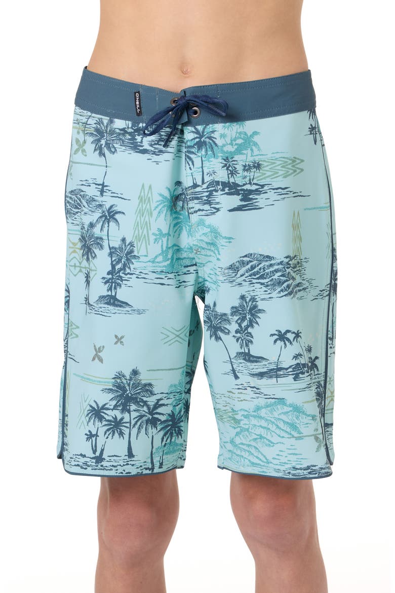 Kids' Hyperfreak Mysto Scallop Swim Trunks, Main, color, CANAL BLUE