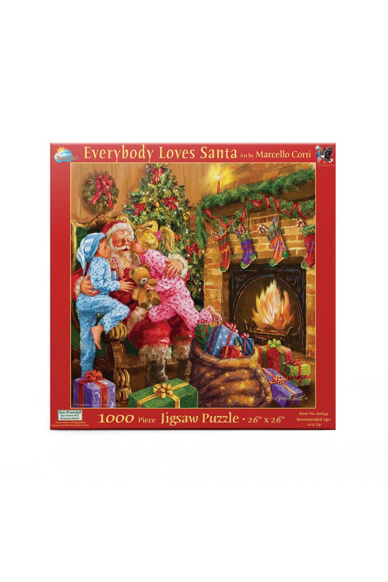 Everyone Loves Santa 1000 piece Jigsaw Puzzle for Adults, Alternate, color, Multicolor