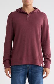 Lucky Brand Waffle Knit Jersey Hoodie