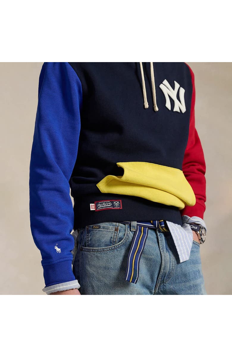 Polo Ralph Lauren Navy Yankees Cooperstown Collection Fleece Hoodie, Alternate, color,