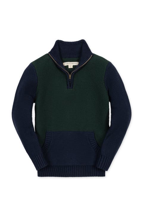 Kids' Organic Half Zip Kanga Sweater