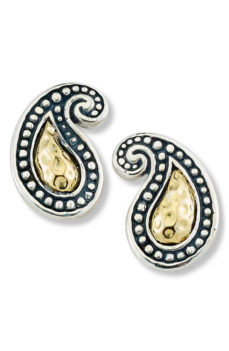SAMUEL B. 18K Yellow Gold & Sterling Silver Paisley Stud Earrings, Main, color, 