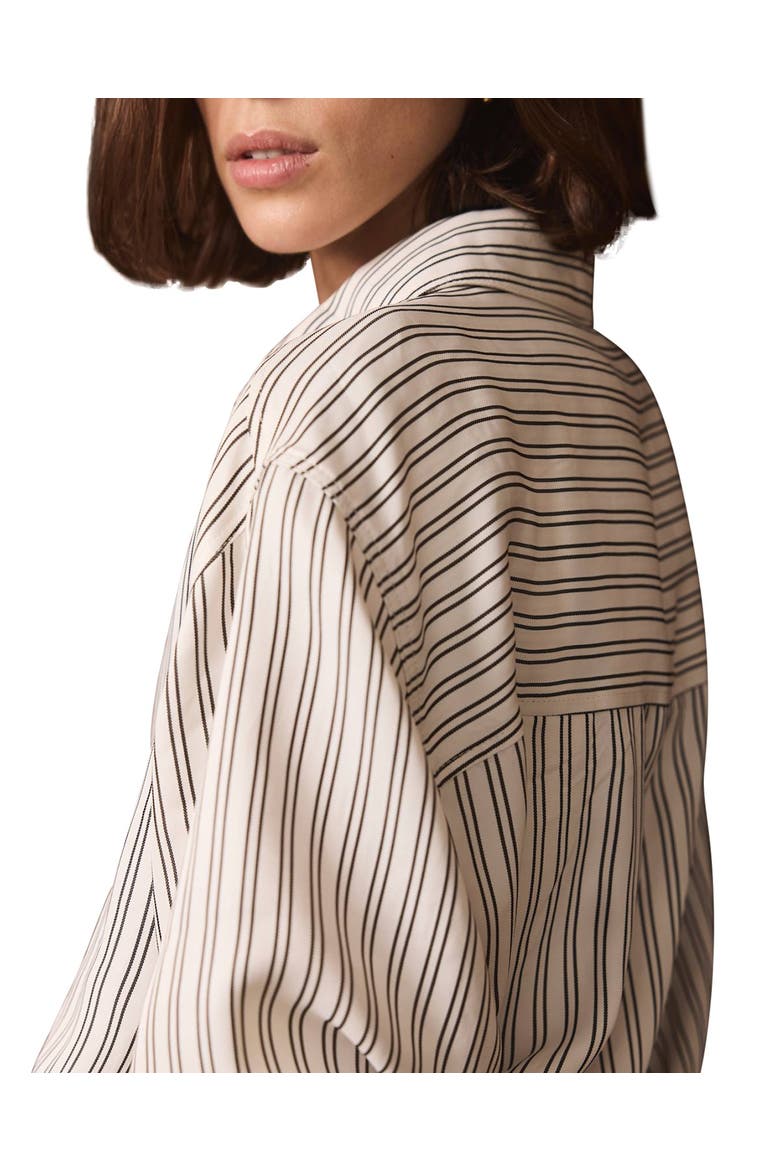 Collared Poplin Button Down Shirt, Alternate, color, Brown