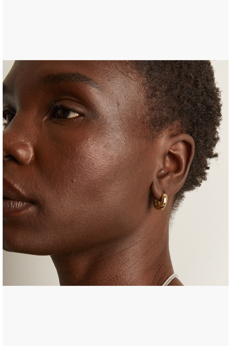 Chunky Hinged Hoop Earrings, Alternate, color, Yellow