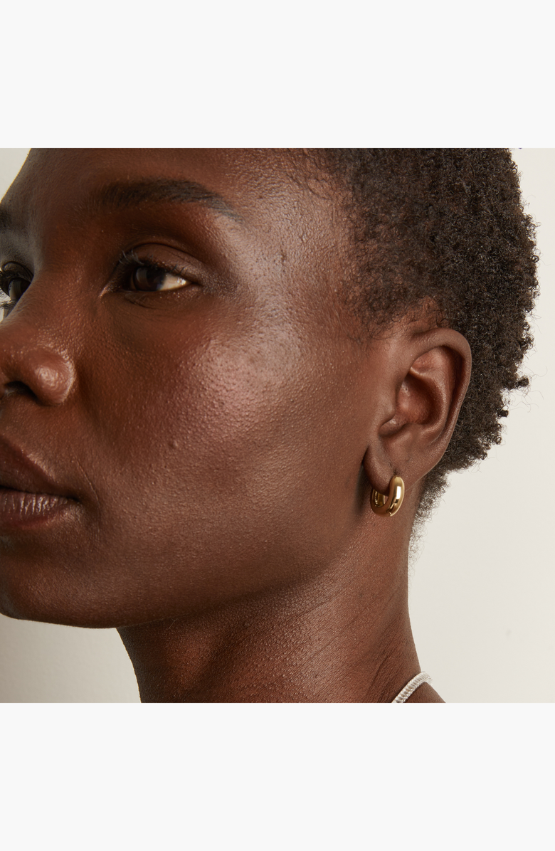 Aurate New York Chunky Hinged Hoop Earrings, Alternate, color, Yellow