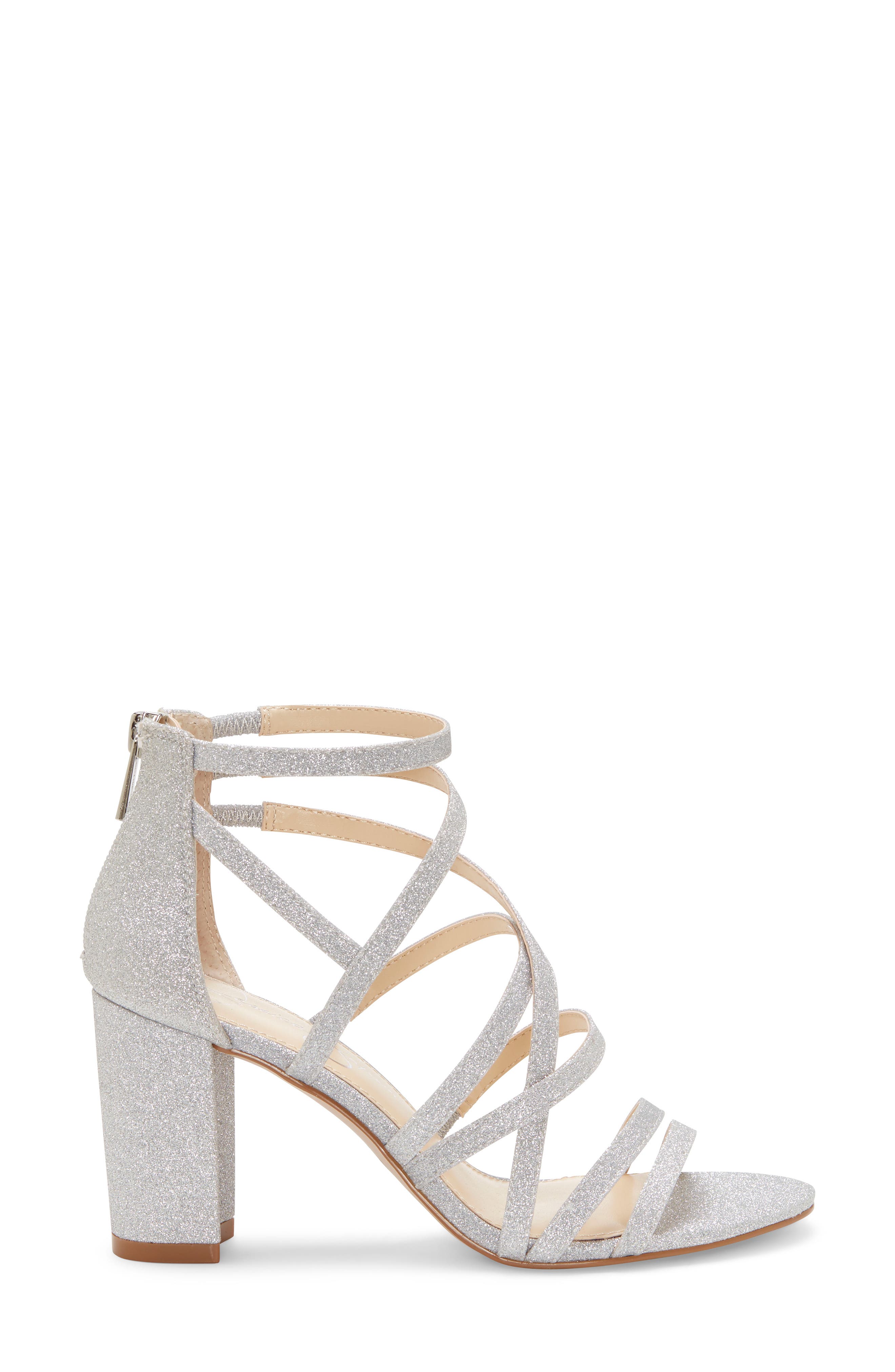Jessica Simpson Stassey Cage Sandal, Alternate, color, Silver 01