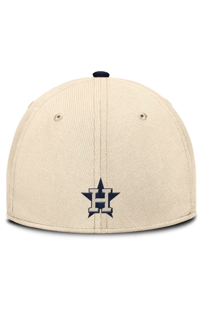 Nike Men's Nike Natural/Navy Houston Astros Statement Rise Performance Flex Hat, Alternate, color, Natural
