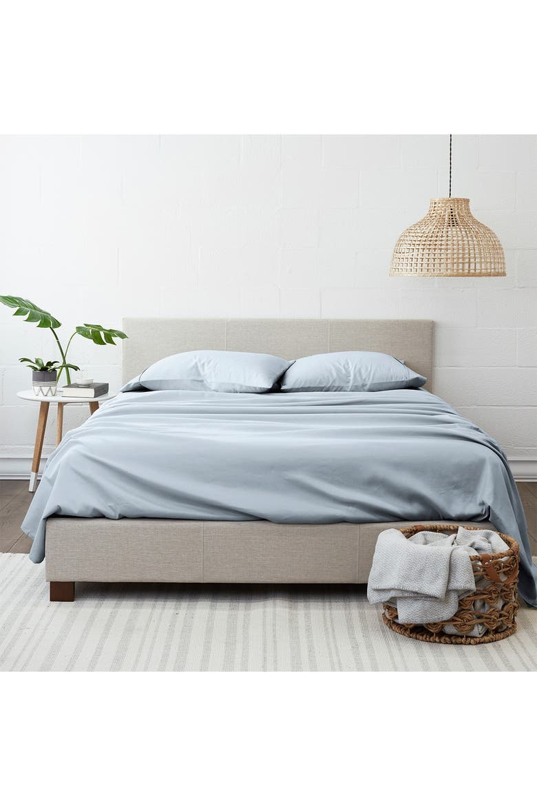 Home Collection Premium Ultra Soft 4-Piece Solid Bed Sheet Set - Light Blue, Alternate, color, LIGHT BLUE