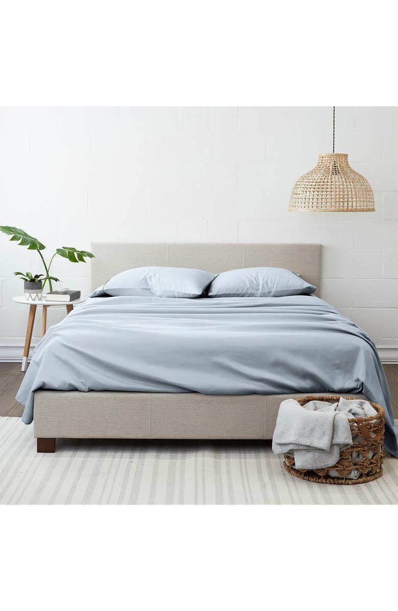 IENJOY HOME Home Collection Premium Ultra Soft 4-Piece Solid Bed Sheet Set - Light Blue, Alternate, color, Light Blue