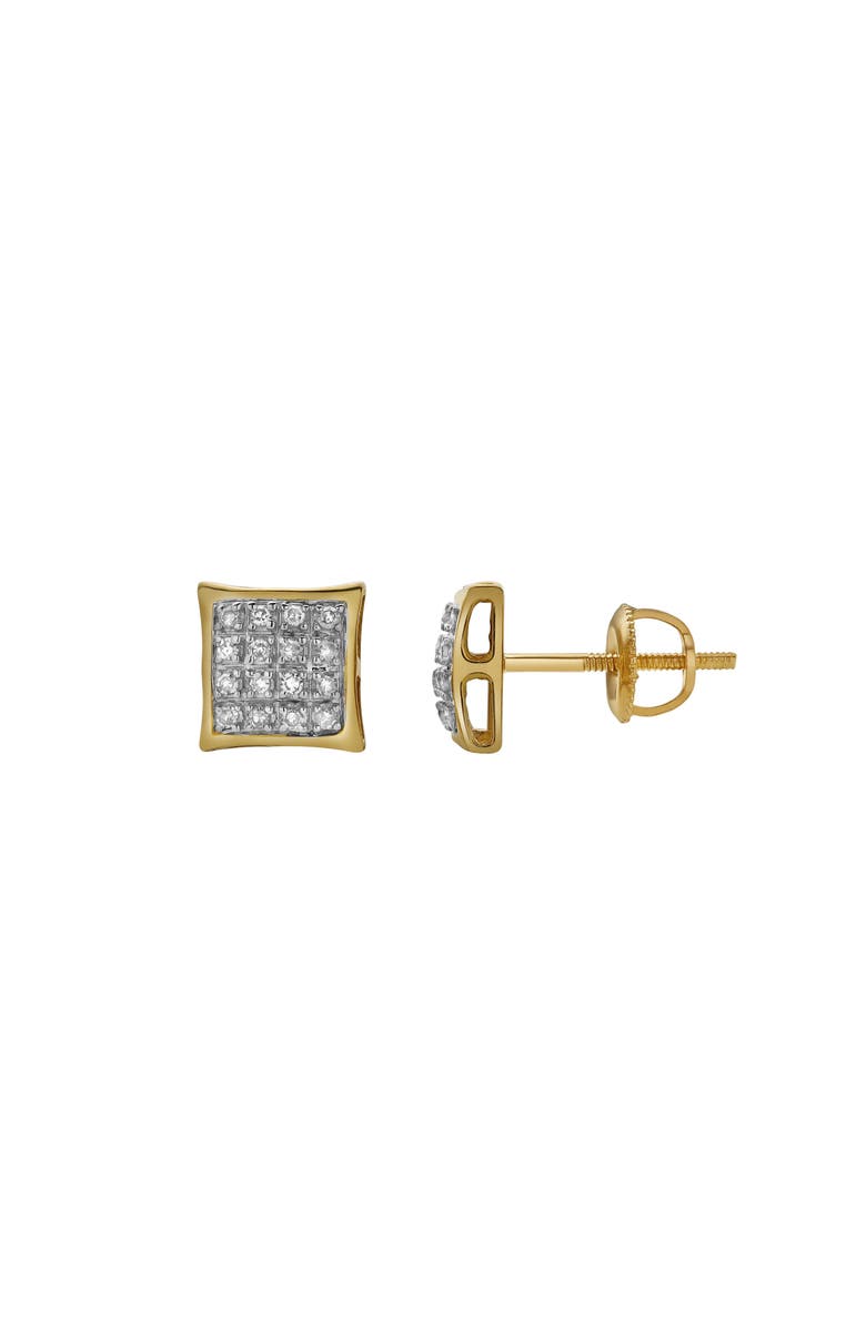 LuvMyJewelry Raiva 10K Yellow Gold Diamond Unisex Earrings - 0.05 Cts, Alternate, color,