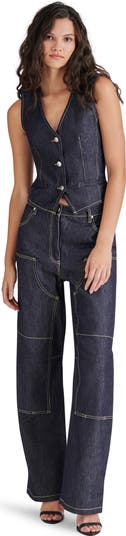売れ筋商品|||スティーブ マデン カットソー トップス レディース Women's Selene Cotton Denim Vest Dark Indigo Steve Madden Selene Denim Vest | Nordstrom