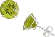 FZN 10K White Gold Solitaire Stud Earrings