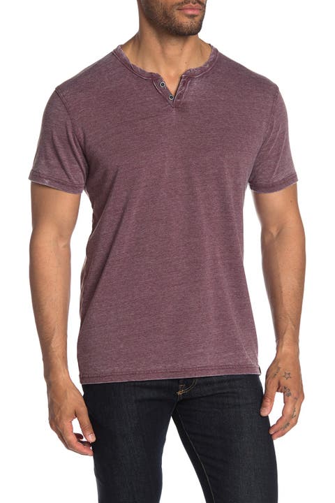 Button Notch Neck T-Shirt