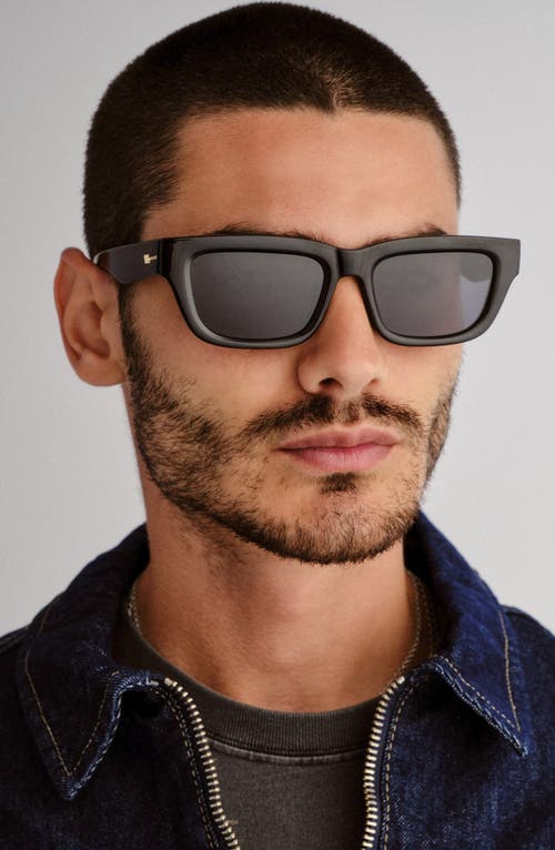 Le Specs Le Castle 54mm Polarized D-frame Sunglasses In Black